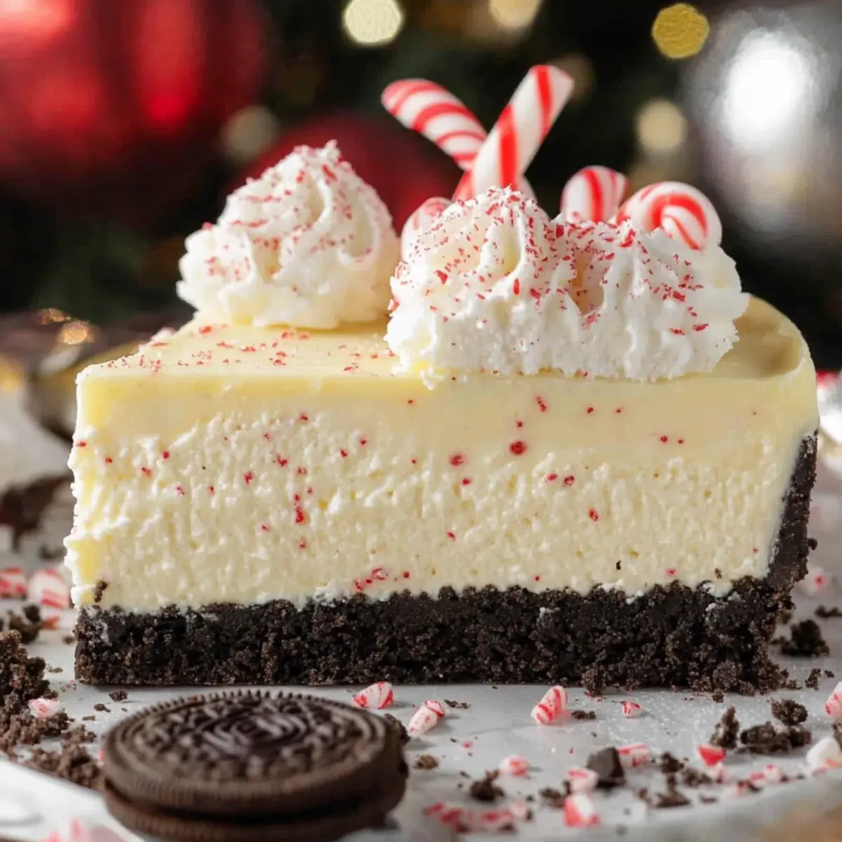 Peppermint Cheesecake Recipe with Oreo Crust