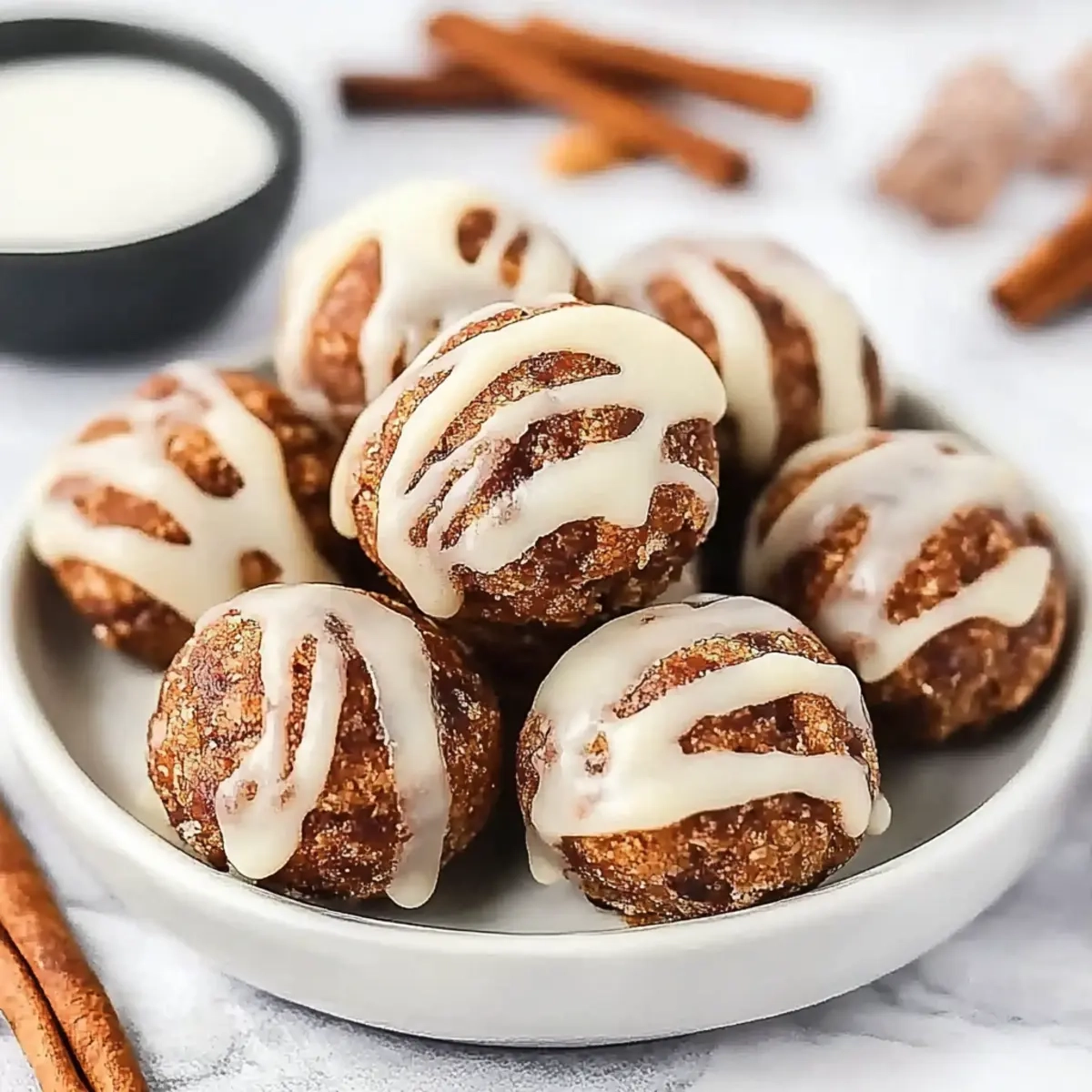 Cinnamon Roll Protein Bites