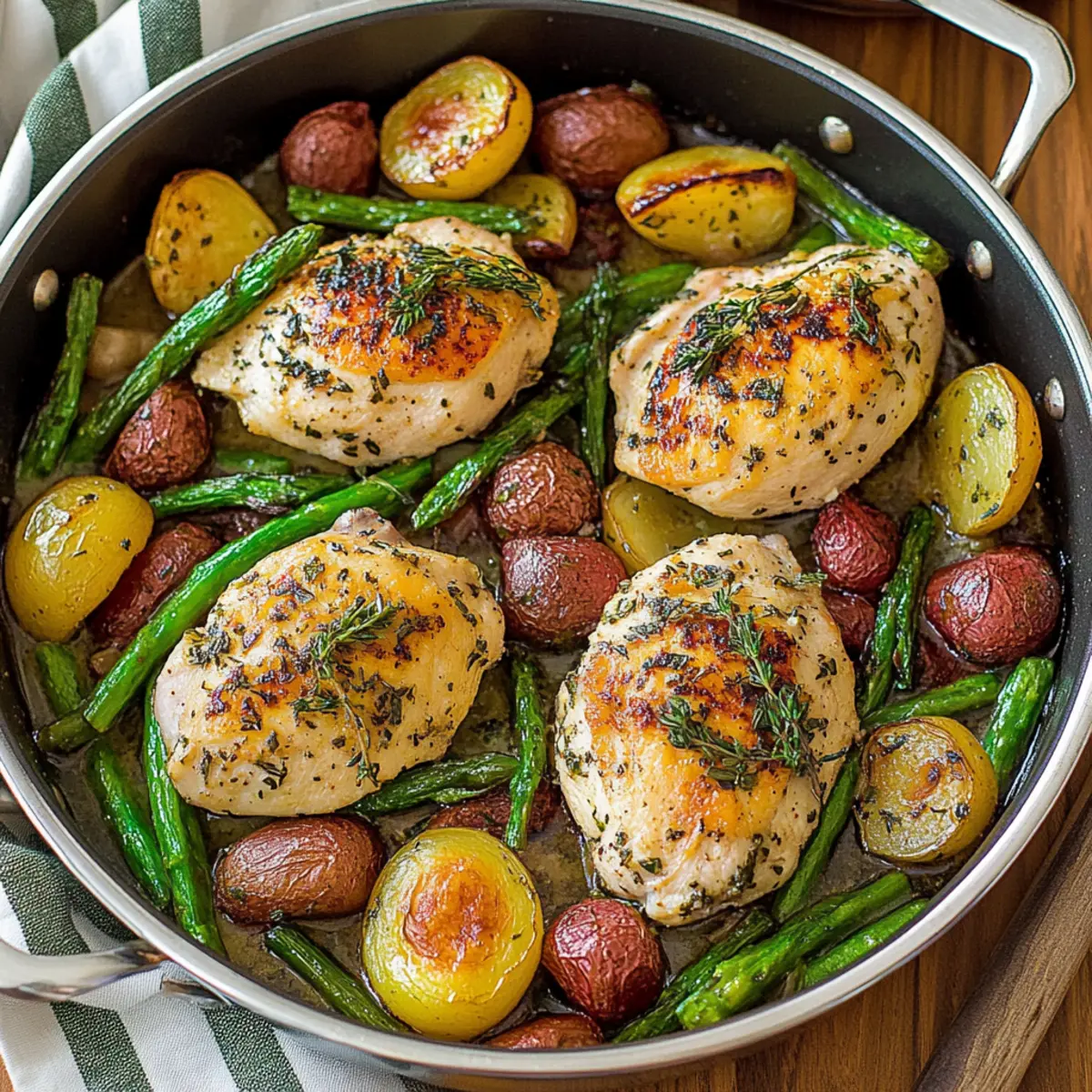 One Pan Garlic Herb Chicken and Veggies