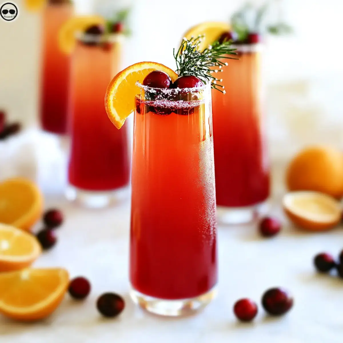 Orange Cranberry Mimosa Holiday Mocktail