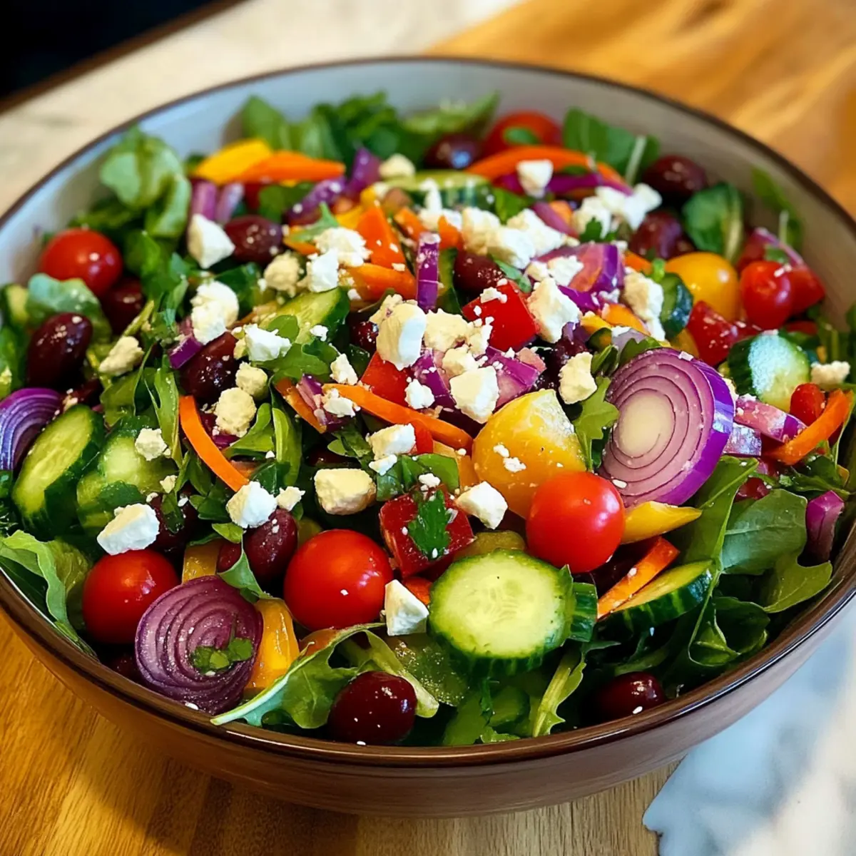 Rainbow Veggie Crunch Salad