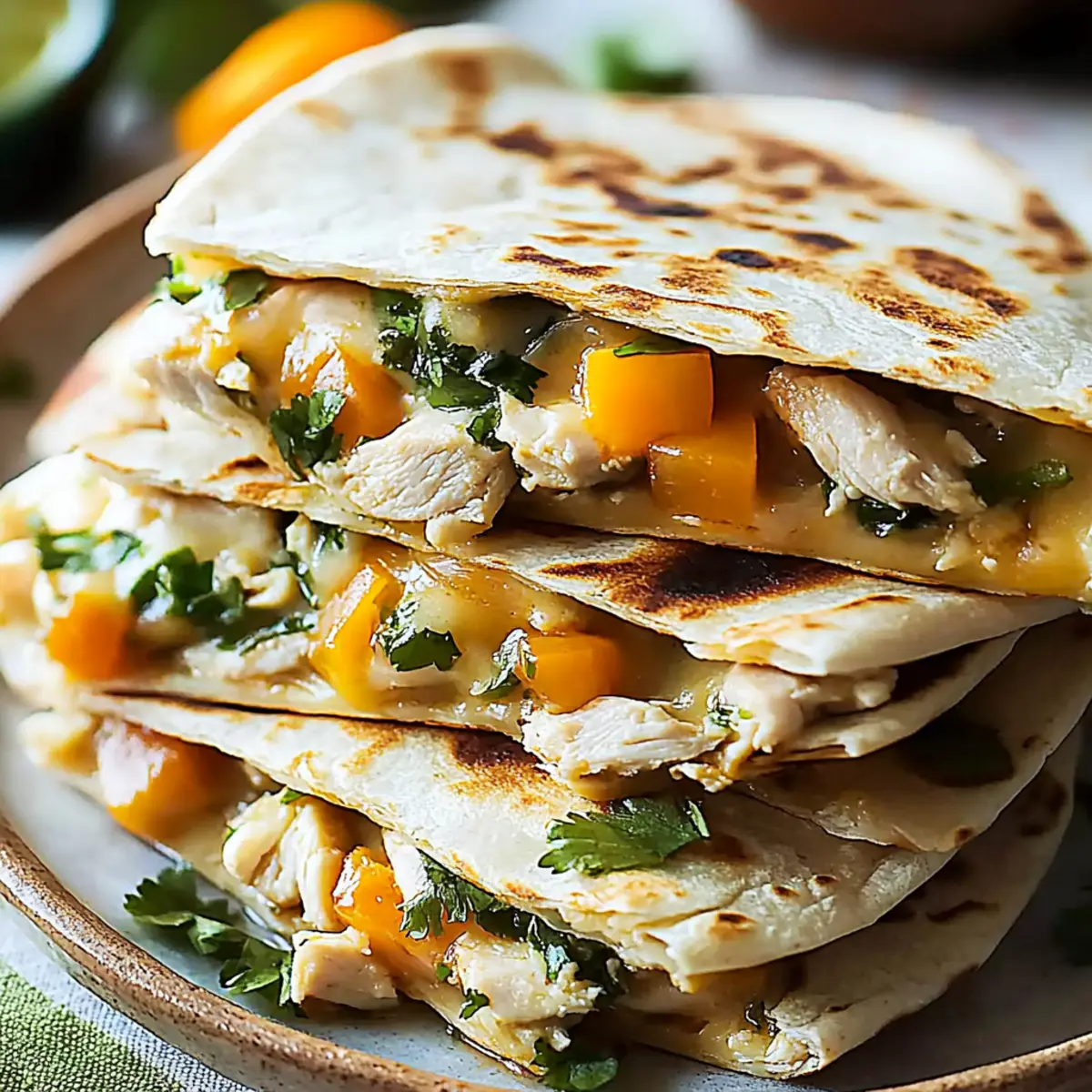 Healthy Baked Chicken Quesadilla
