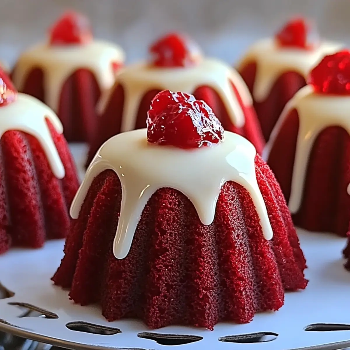 Mini Red Velvet Bundt Cakes