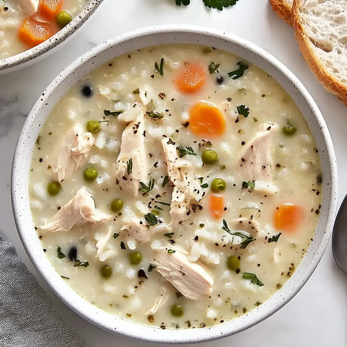 Creamy White Chicken and Rice Soup