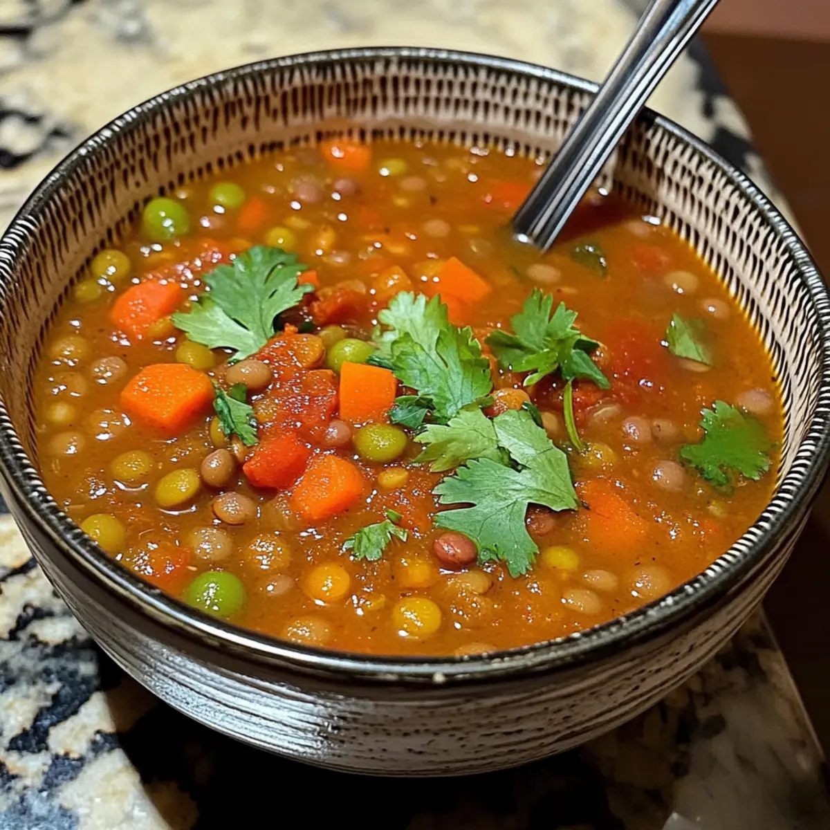 Spicy Moroccan Lentil Soup