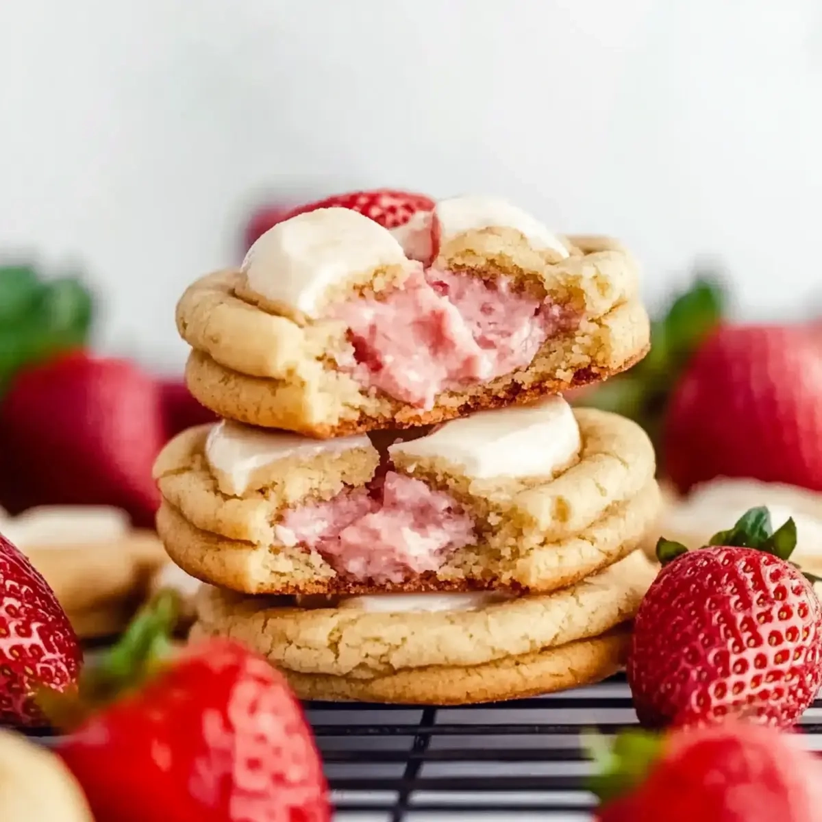 Strawberry Cheesecake Cookies