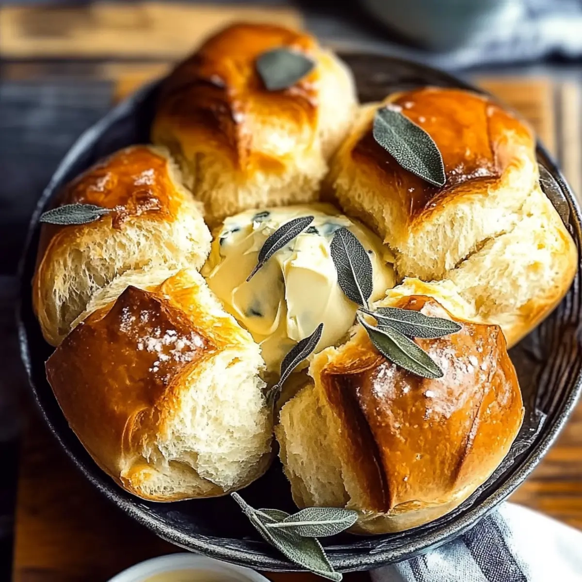 Pull Apart Parmesan Sage Butter Brioche Rolls