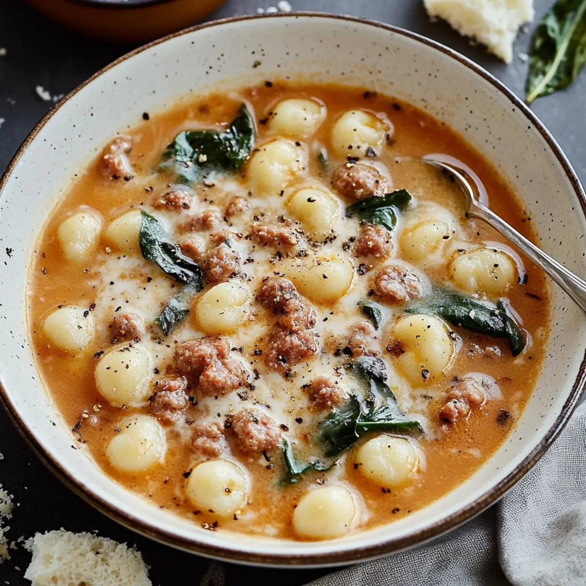 Creamy Italian Sausage Gnocchi Soup