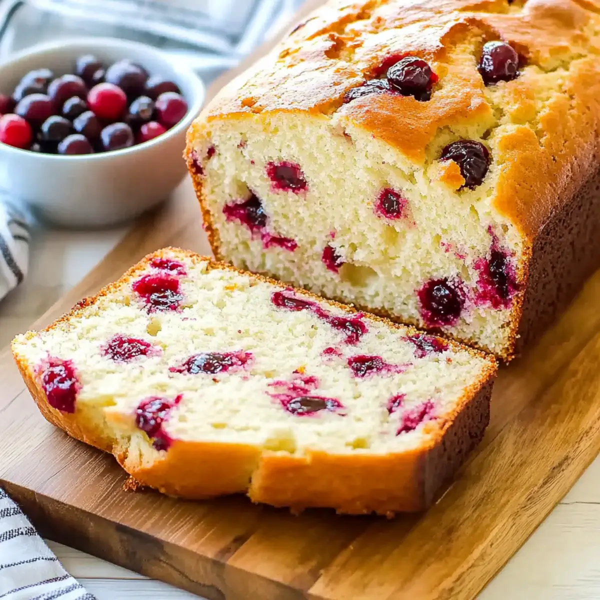 Cream Cheese Cranberry Bread