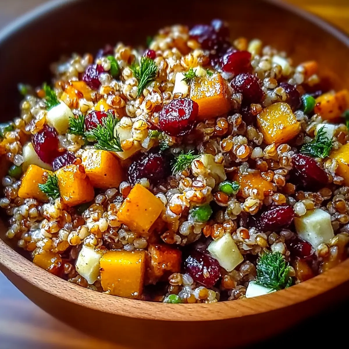 Autumn Harvest Grain Salad with Cranberries