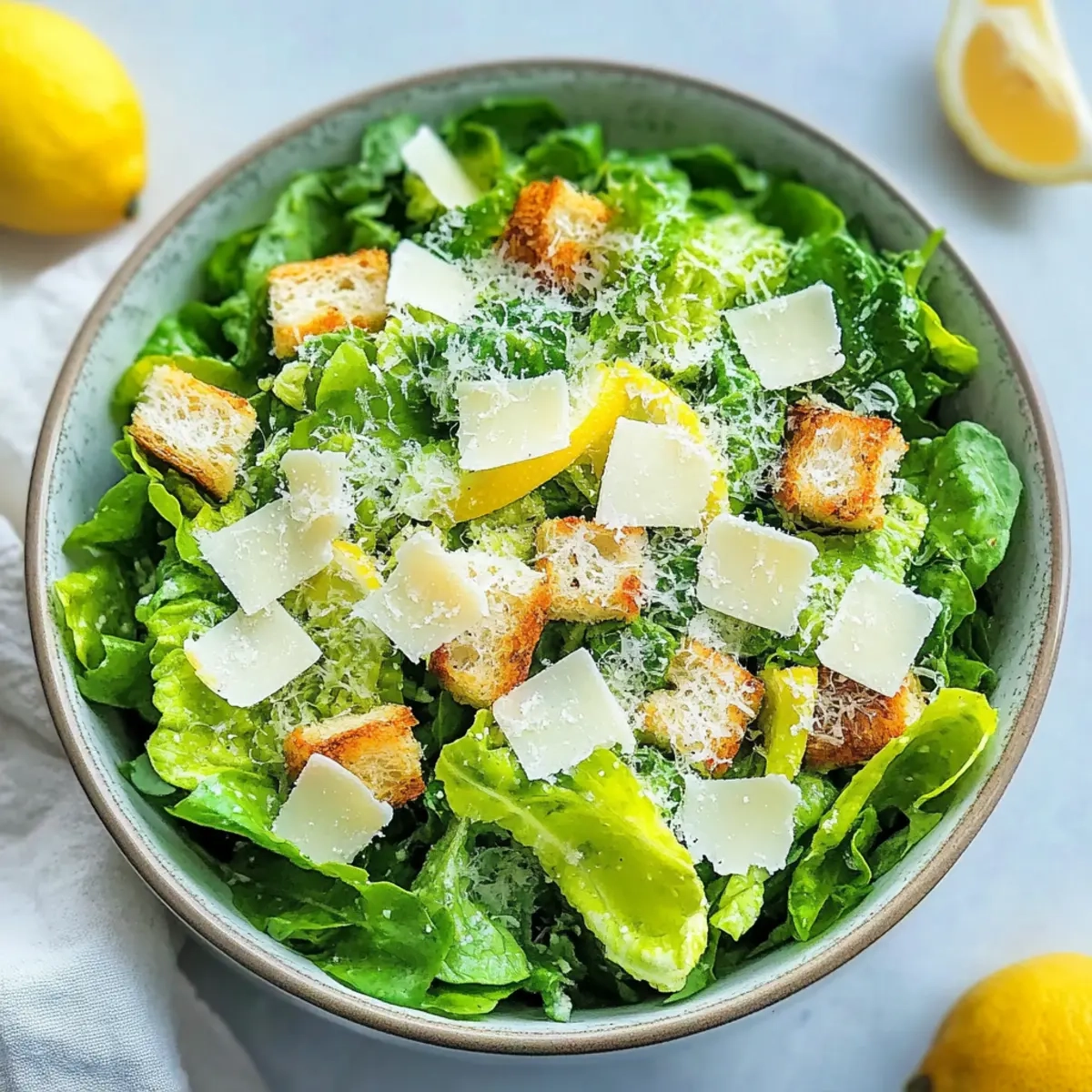 Crunchy Lemon Parmesan Green Salad