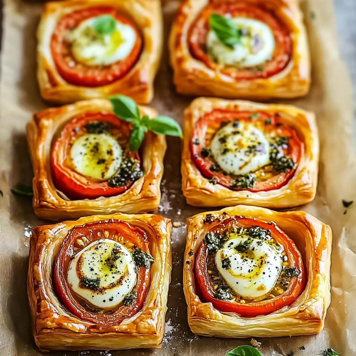 Tomato Tartlets with Puff Pastry