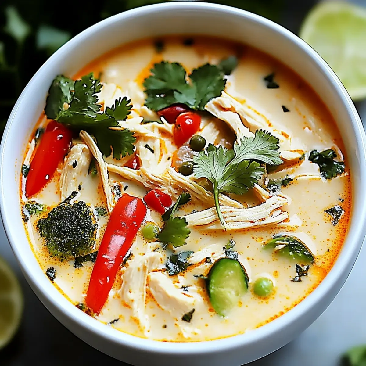 Crockpot Thai Coconut Chicken Soup
