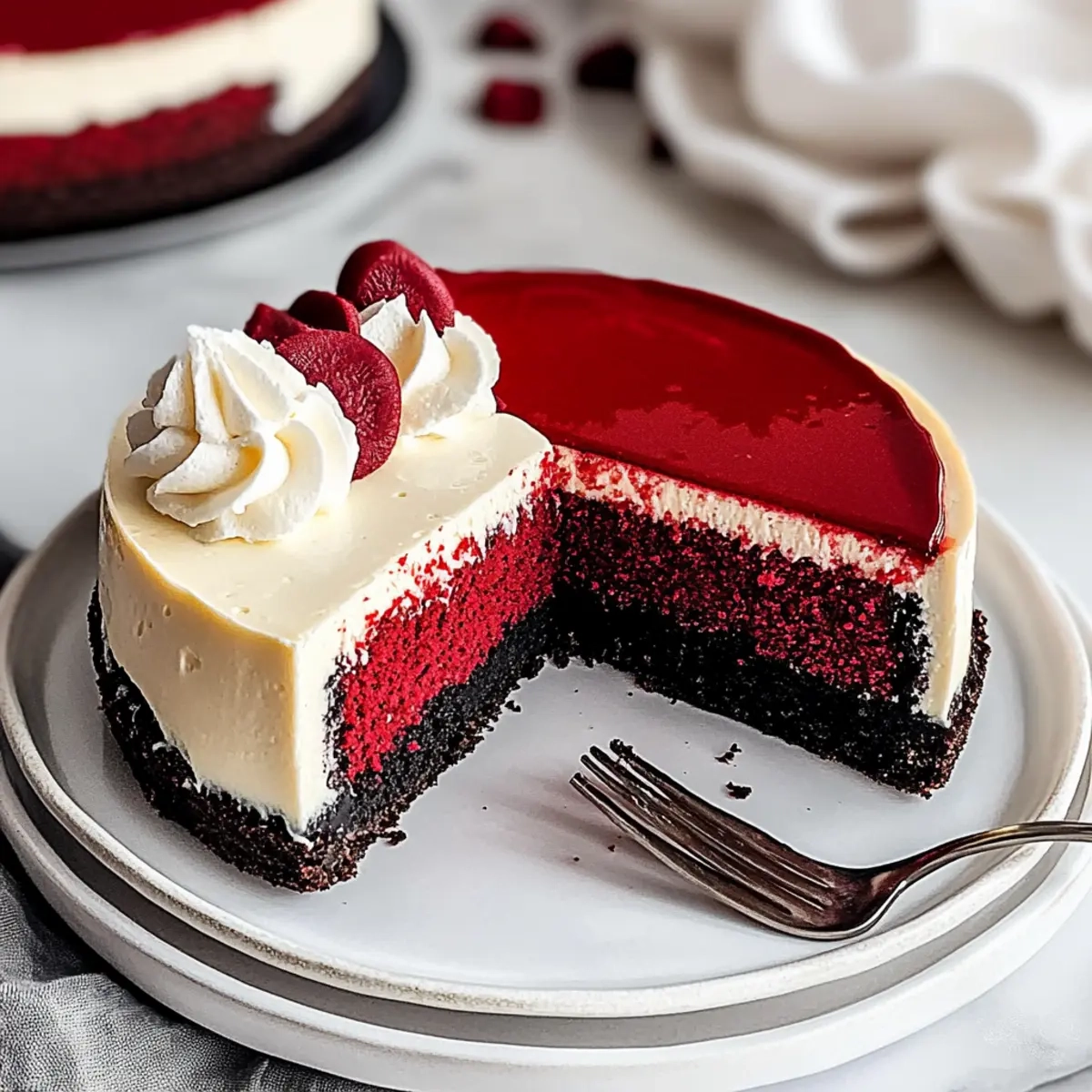 Red Velvet No-Bake Cheesecake