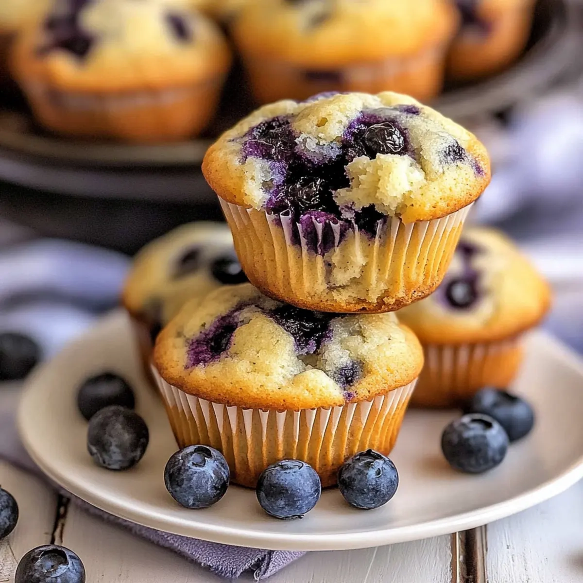 Blueberry Cottage Cheese Muffins