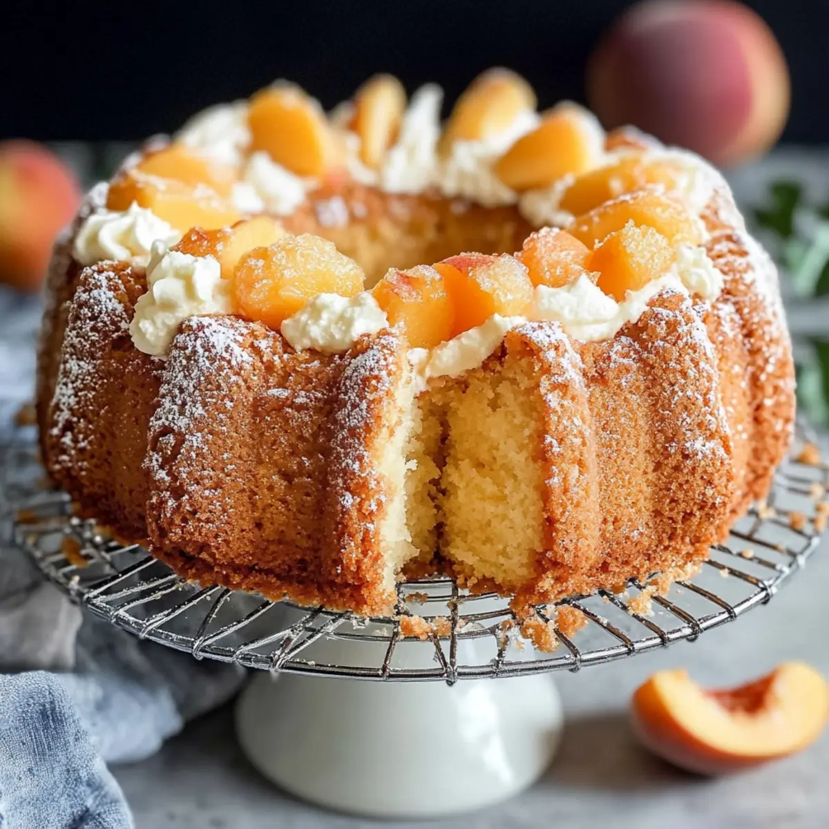 Southern Peach Cobbler Pound Cake
