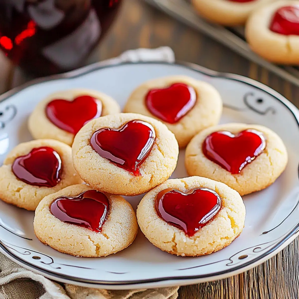 Valentine Thumbprint Cookies