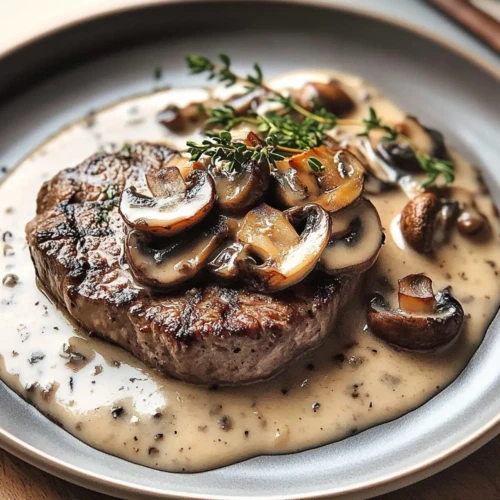 Steak with Mushroom Sauce