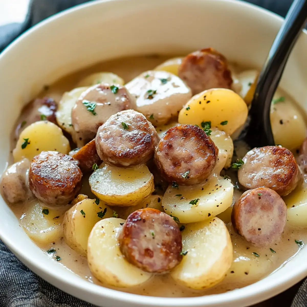Creamy Sausage and Potatoes