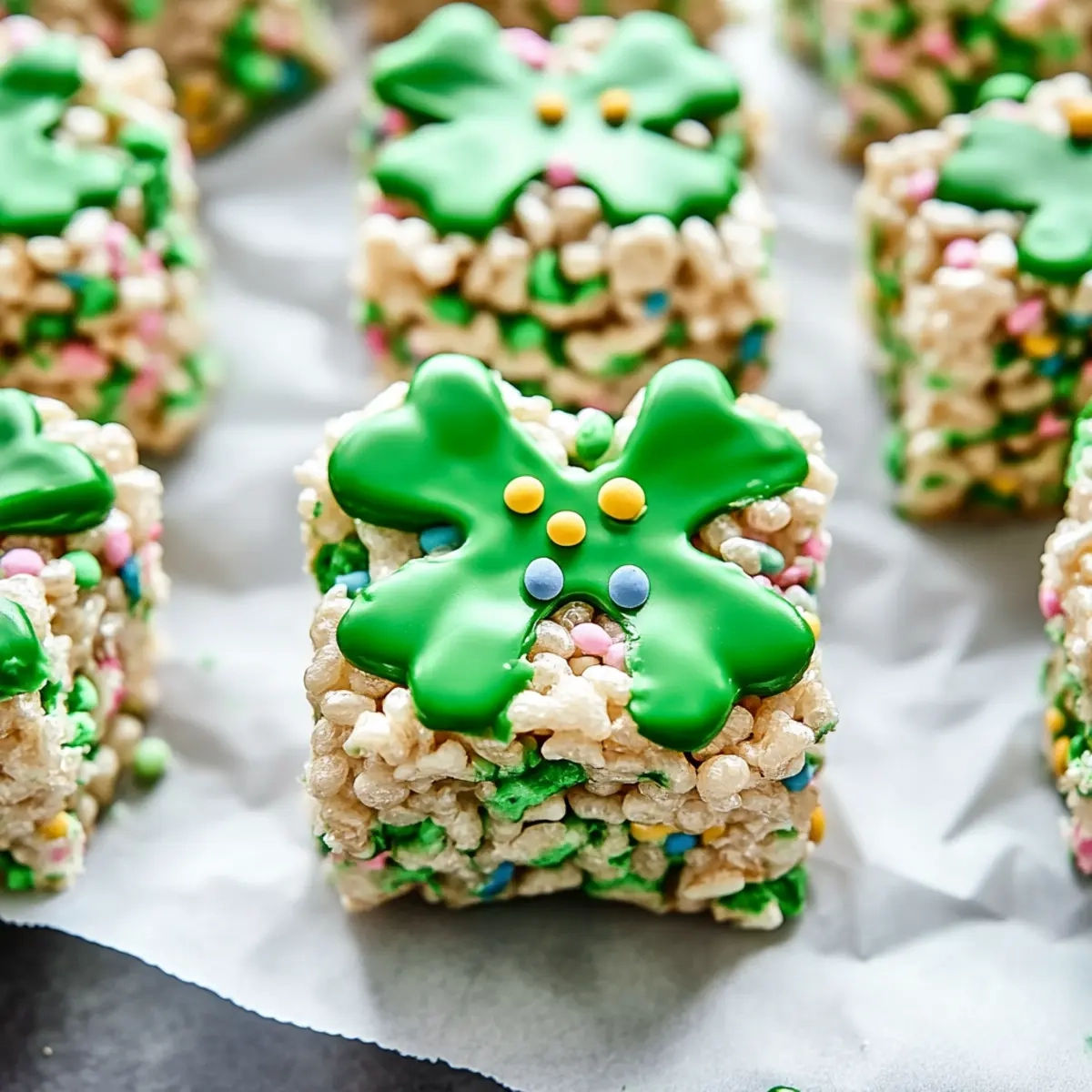 St. Patrick’s Day Dipped Rice Krispie Treats