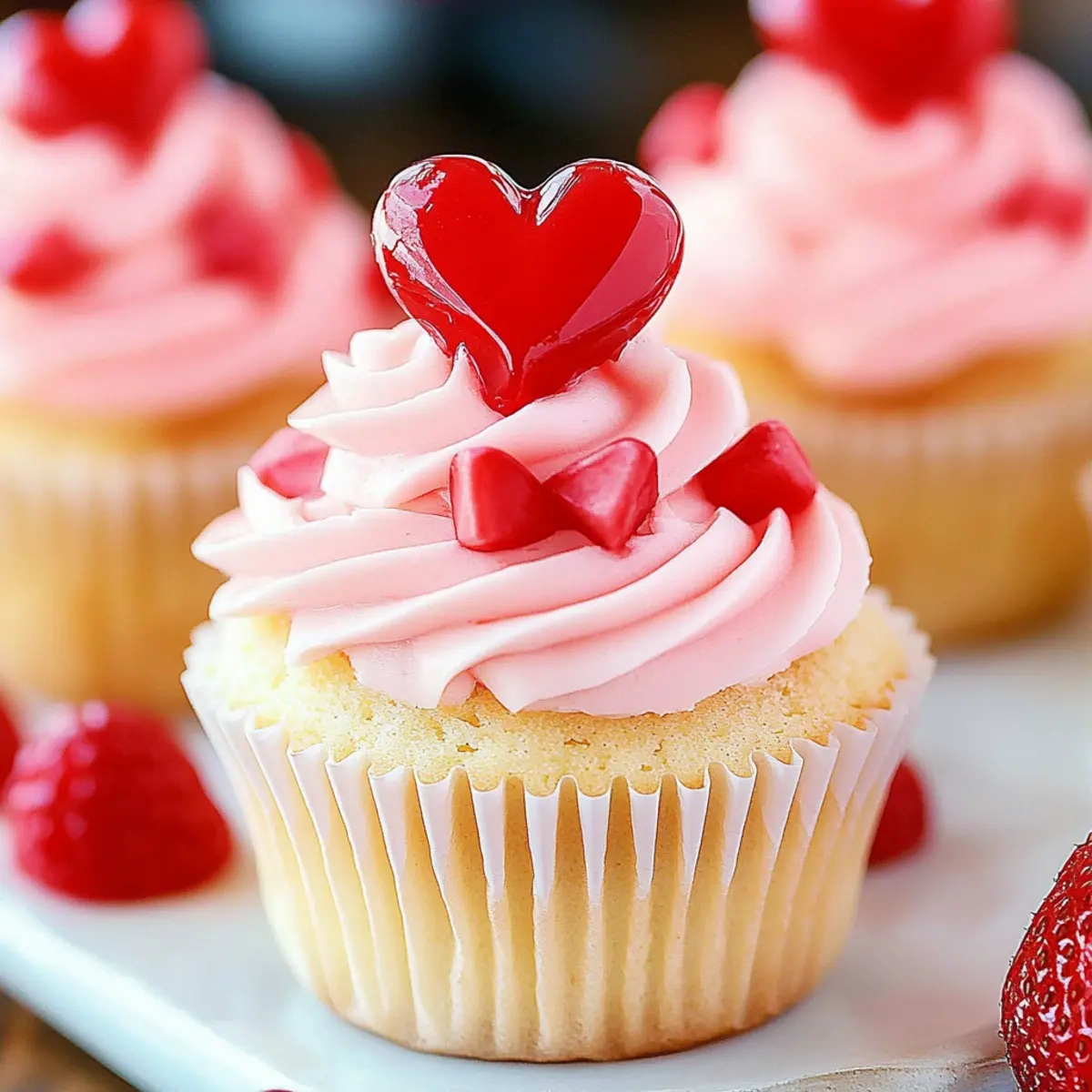Strawberry Truffle Cupcakes