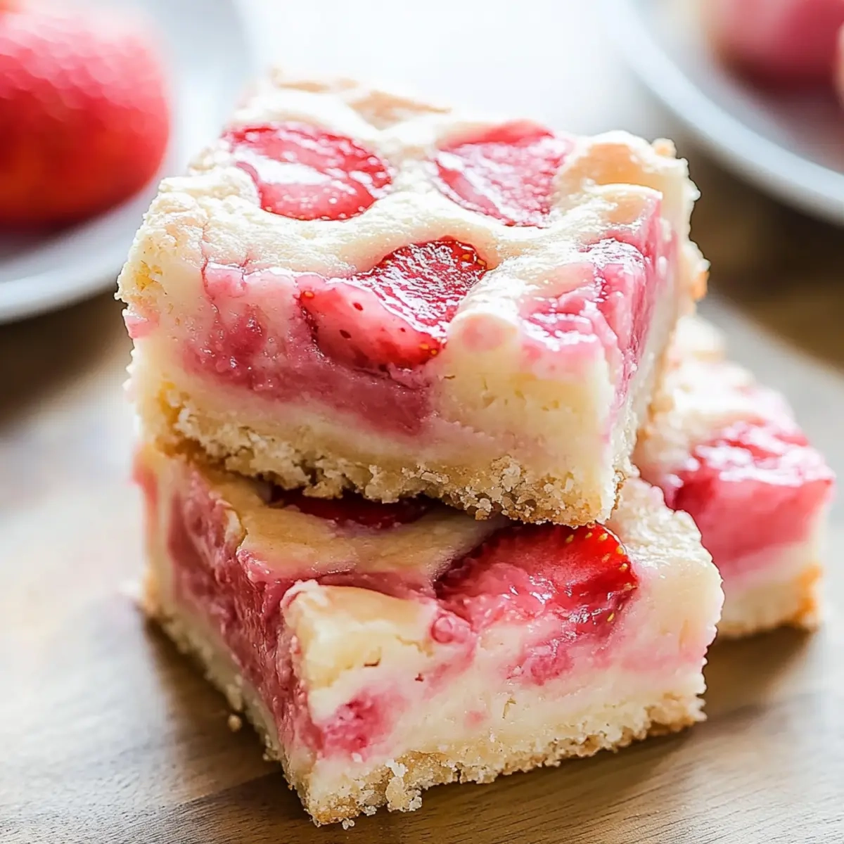 Strawberry White Chocolate Gooey Bars