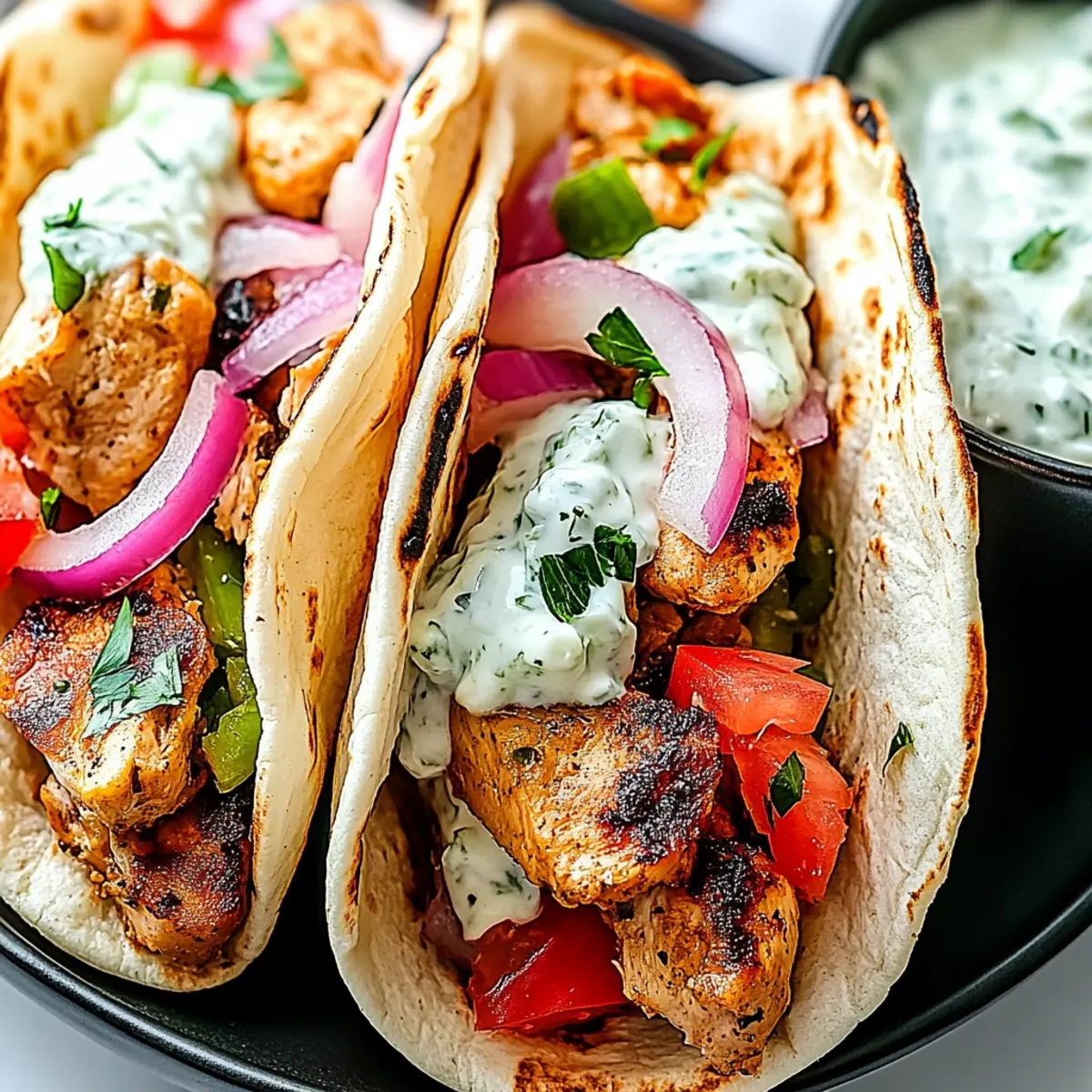 Chicken Gyros with Tzatziki Sauce